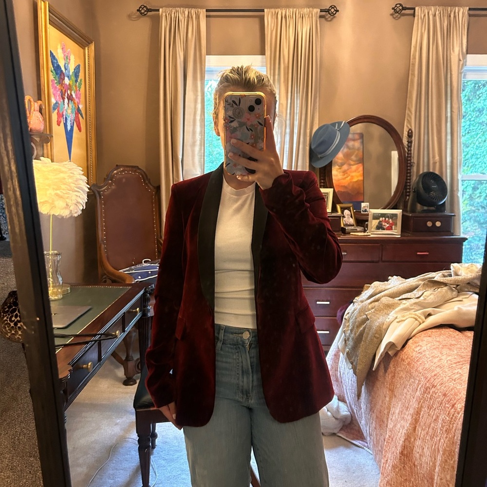 Alice + Olivia Velvet Blazer